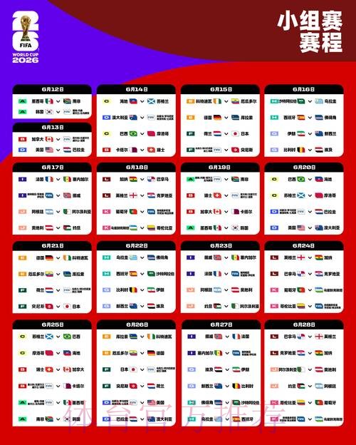 2026世界杯小组赛赛程高清版全程直播怎么看